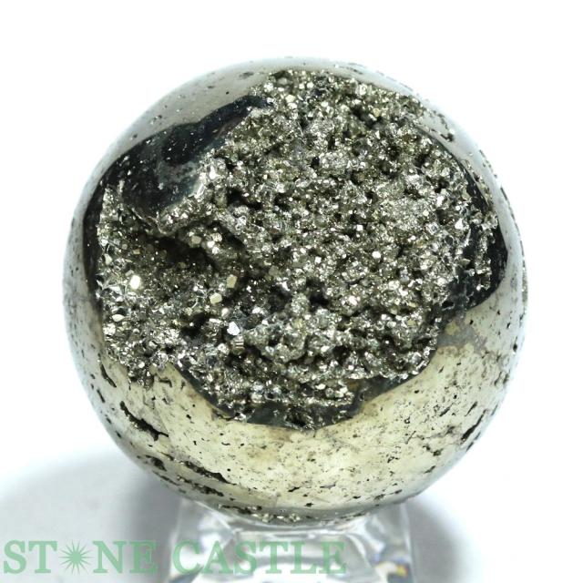 ☆一点物☆【置き石】丸玉 パイライト (3A) 約52mm No.37 天然石 パワーストーン