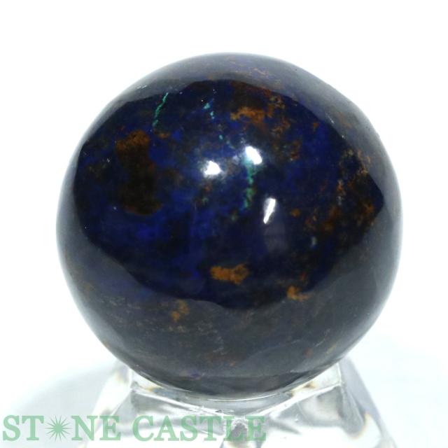 ☆一点物☆【置き石】丸玉 アズライト(藍銅鉱) 約34mm No.74 天然石 パワーストーン