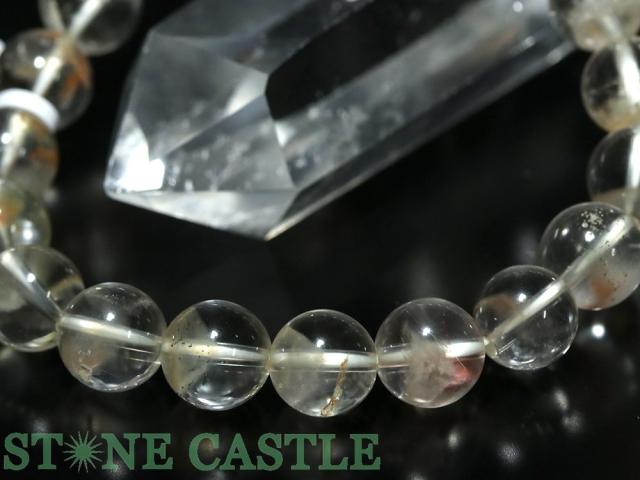 ☆一点物☆【ブレスレット】クラスターインクォーツ (ラビットヘアファントム入り) (約11〜11.5mm) 9220F (鑑別書付) (ケース付) 天然石 パワーストーン_4