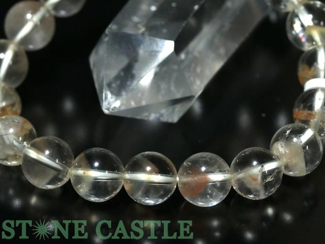 ☆一点物☆【ブレスレット】クラスターインクォーツ (ラビットヘアファントム入り) (約11〜11.5mm) 9220F (鑑別書付) (ケース付) 天然石 パワーストーン_2