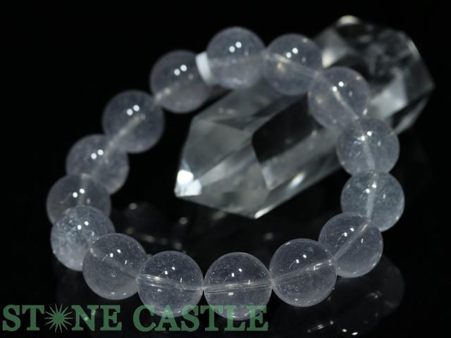 ☆一点物☆【ブレスレット】ホワイトストロベリークォーツ (6A) (スター入り) No.08 (約13.5〜14mm) (ケース付) 天然石 パワーストーン
