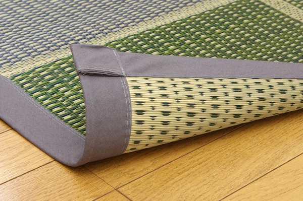 日本製 い草 ラグマット/絨毯 (グリーン 約191×191cm) 調湿 抗菌 防臭 弾力性 耐久性抜群 (リビング ダイニング)｜au PAY  マーケット