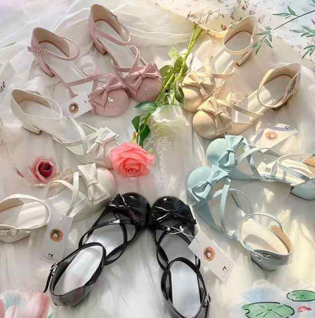 夏lolita女子レディースフォーマルシューズ JKゴスロリロリータロリ系 プリンセス発表会結婚式卒業式入学式 shoes コスプレ靴 洋服靴かわいいロリータ靴ラウンドトゥ太いハイヒール コスプレ靴 の通販は