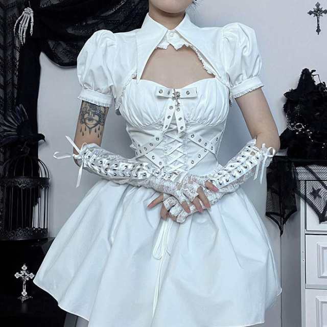 ワンピース ゴスロリ ワンピース 黒 ドレス 衣装 服 ゴシック