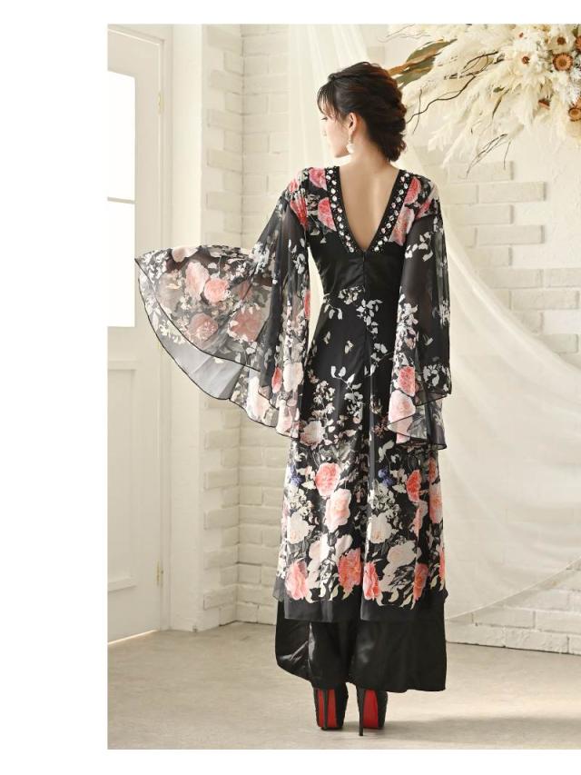 花魁 コスプレ 衣装 和柄ドレス コンパニオン 衣装 着物 ドレス 流遊 コスプレ 花魁 キャバクラ ロングドレス 花魁 コスプレ 衣装 和柄ドレス コンパニオン 衣装 着物 ドレス 流遊