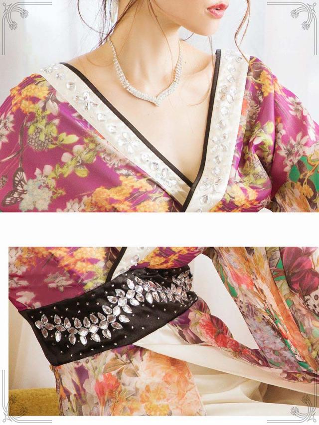 花魁 コスプレ 花魁コスプレ 衣装 着物ドレス 着物 和柄ドレス 和柄 ハロウィン 和装 キャバ ドレス キャバドレス 流遊 着_10
