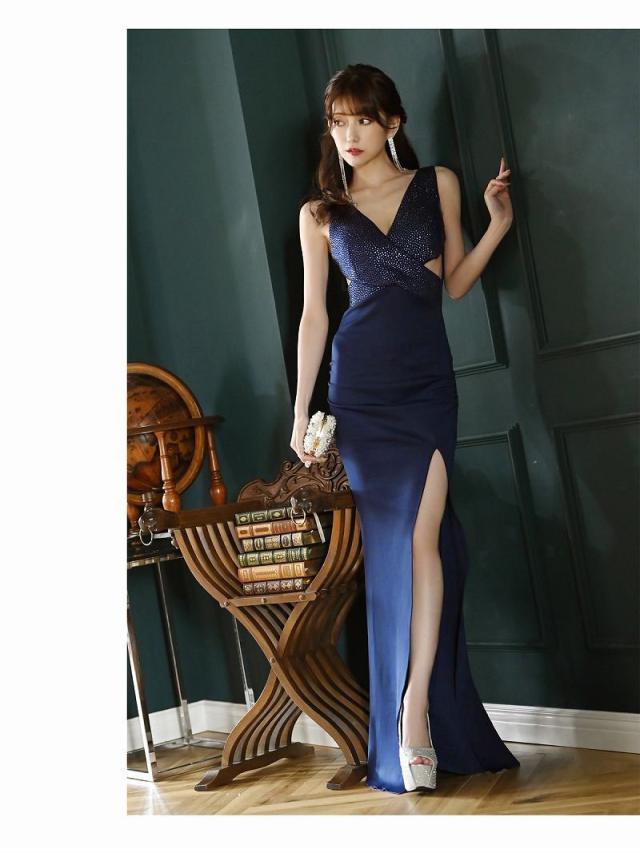 ロングドレス Belsia  ロング ドレス ビジュー スリット ウエストカット キャバ ドレス キャバドレス ロングドレス ロ 一部予約販売 ロングドレス Belsia ロング ドレス ビジュー スリット