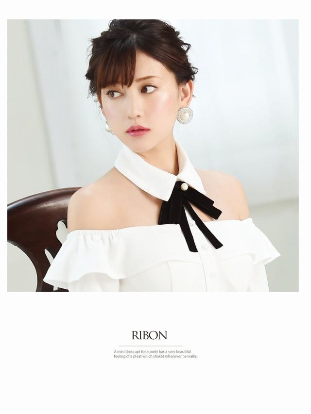 キャバ ドレス キャバドレス ミニドレス ミニ キャバクラドレス パーティードレス セクシー 韓国ドレス Belsia ボウタイ_6