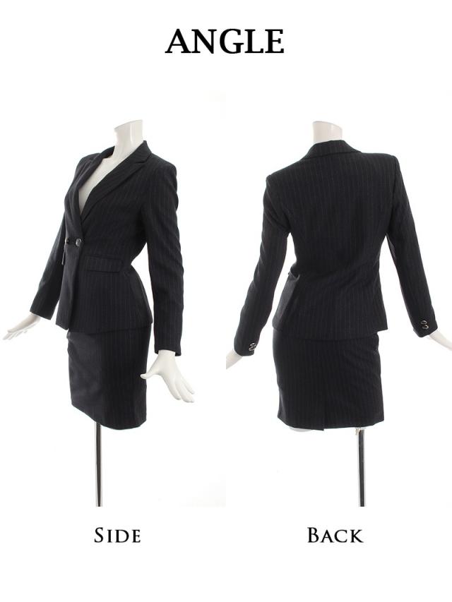 一部予約販売 キャバスーツ Belsia ストライプ テーラード セレモニー