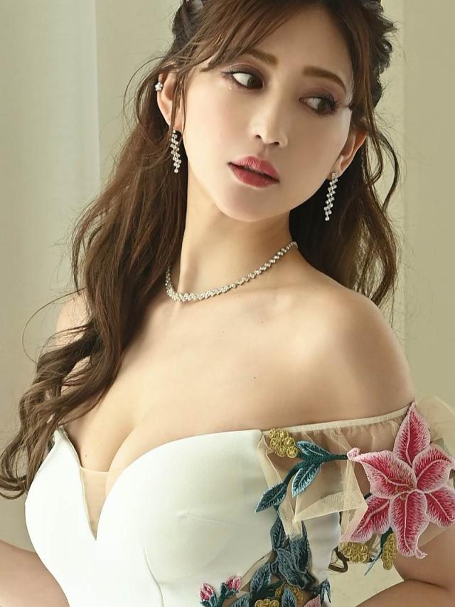 ミニドレス Belsia 花柄 オフショル シアー sexy 谷間 キャバ ドレス キャバドレス ミニドレス ミニ キャバクラ_11