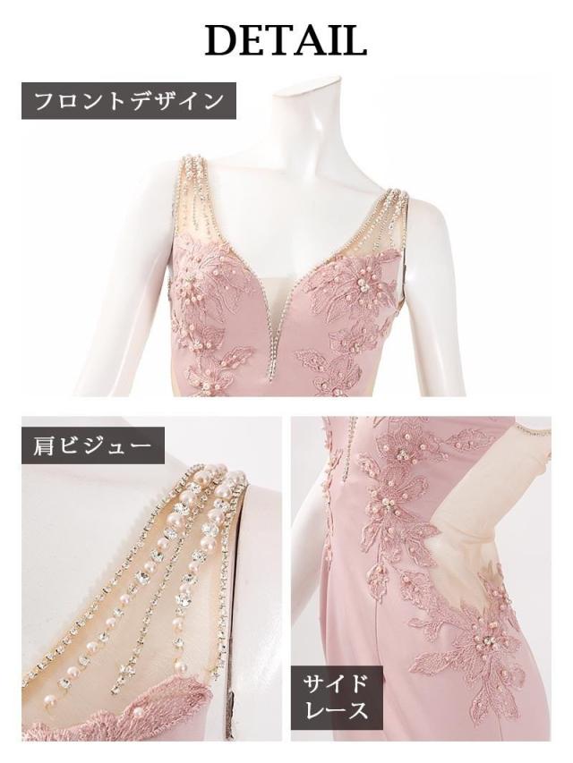 ミニドレス AngelR エンジェルアール AngelR ビジュー キャミソール 谷間 シアー 花柄刺繍 キャバ ドレス キャ_10
