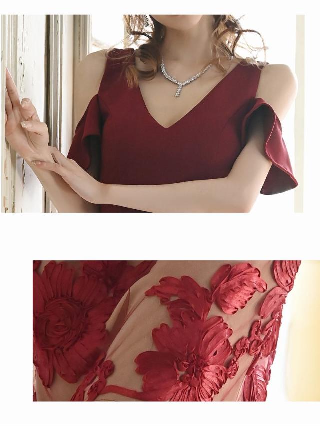 キャバドレス キャバ ドレス キャバクラ ミニドレス パーティードレス Belsia 肩出し ミディ丈 同伴 キャバ嬢_12