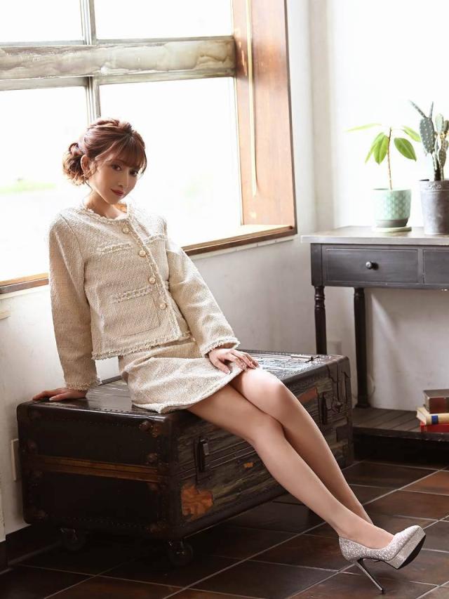 キャバスーツ Belsia.LUX スーツ フォーマル ツイード チェック 七五三