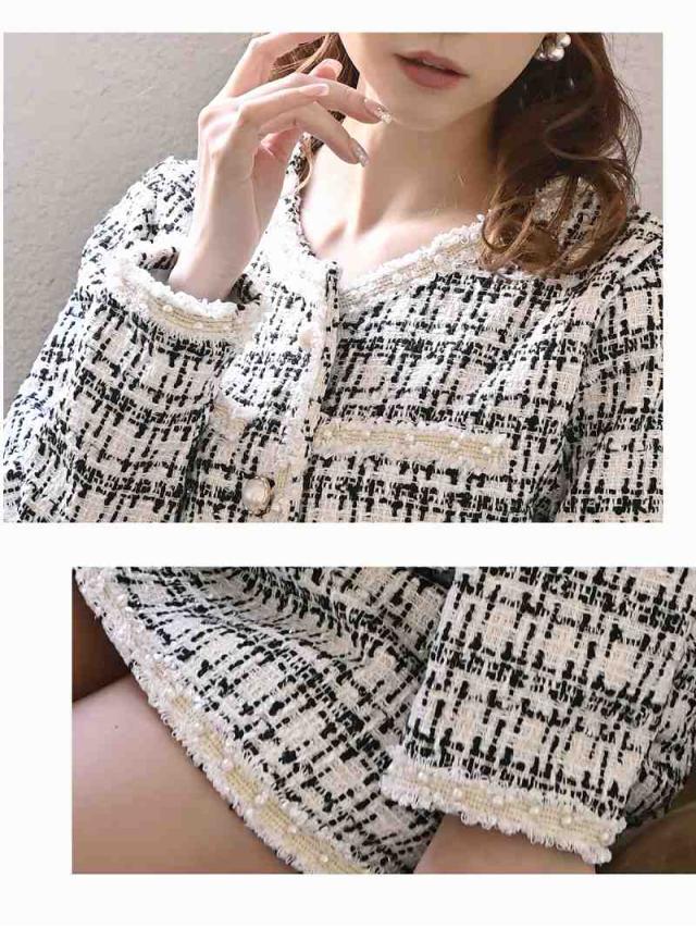 キャバスーツ Belsia.LUX スーツ フォーマル ツイード チェック 七五三