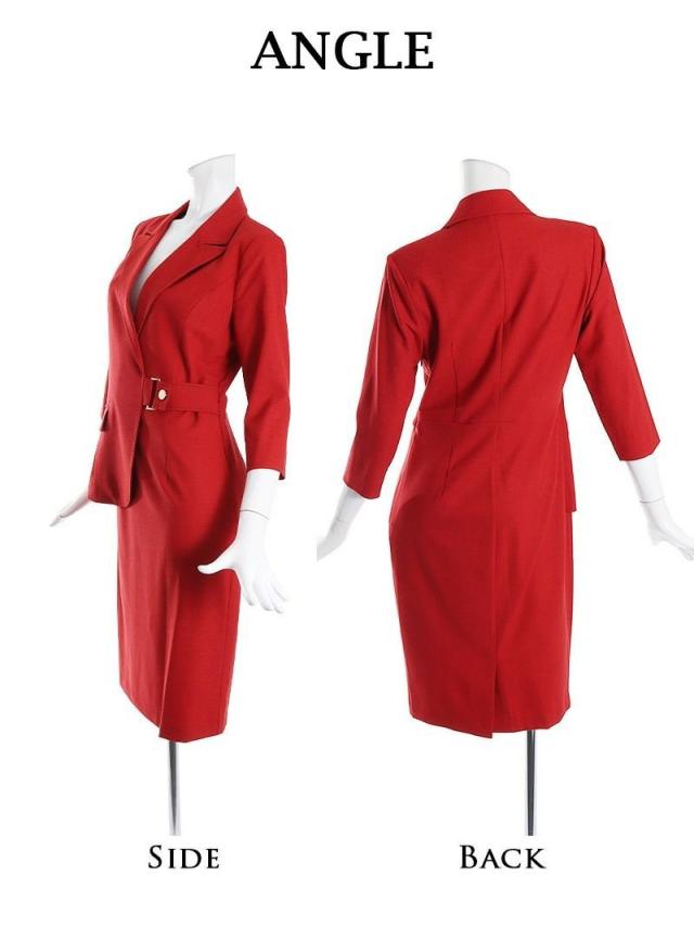 キャバスーツ Belsia レディーススーツ ドッキングワンピース