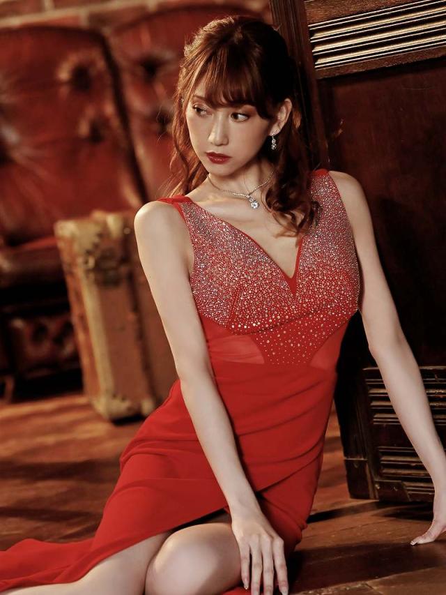 キャバドレス 赤ドレス 韓国 キャバ ドレス キャバドレス ロングドレス 