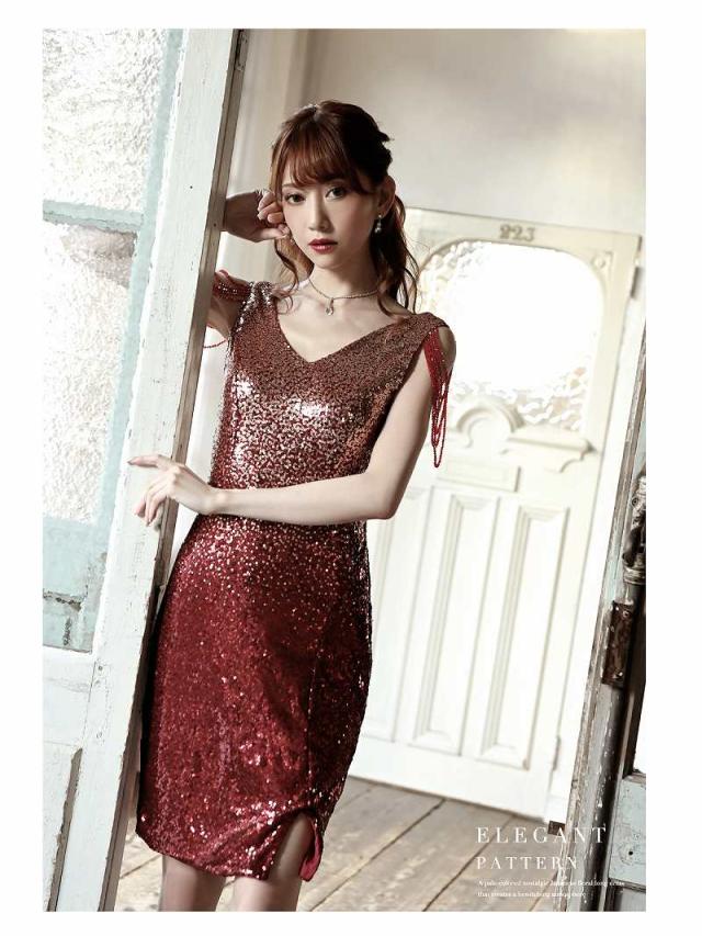 キャバドレス キャバ ドレス キャバクラ ミニドレス パーティードレス Belsia ミディ丈 グラデーション キャバ嬢 クリスマスドレス_1