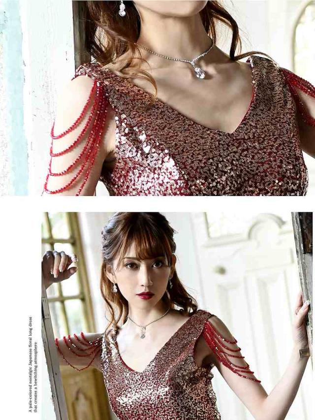 キャバドレス キャバ ドレス キャバクラ ミニドレス パーティードレス Belsia ミディ丈 グラデーション キャバ嬢 クリスマスドレス_6