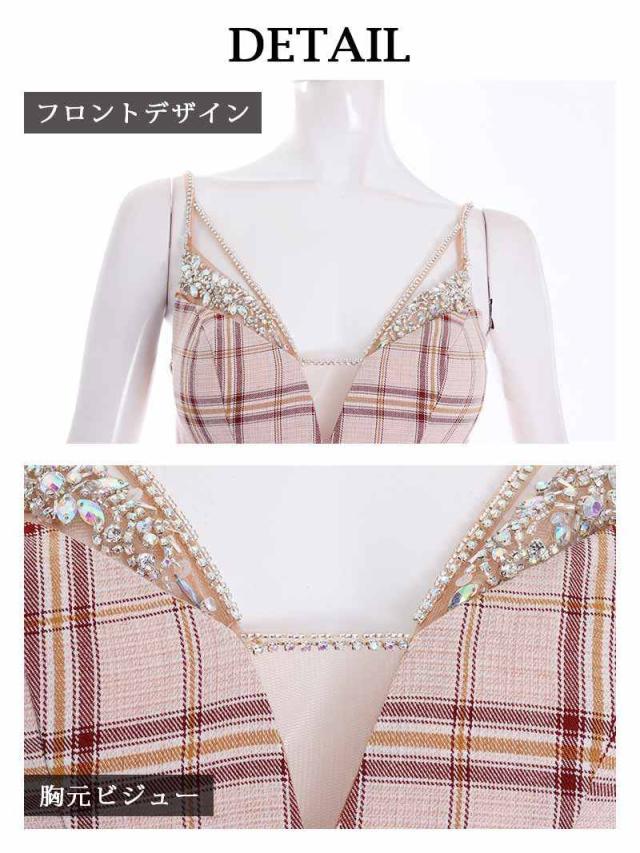 AngelRドレス エンジェルアール キャバ ドレス キャバクラ ミニドレス パーティードレス チェック柄 CUTE 高級 キャ_7