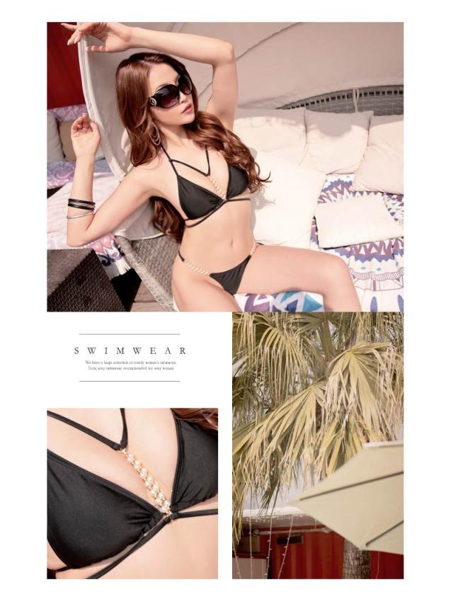 水着 ビキニ レディース 水着 Ryuyu ブラック パール ハイレグ　セクシー の通販は