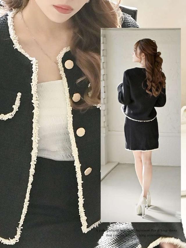 予約販売 キャバスーツ Ryuyu ワッフルニット ニット 肉厚 フォーマル