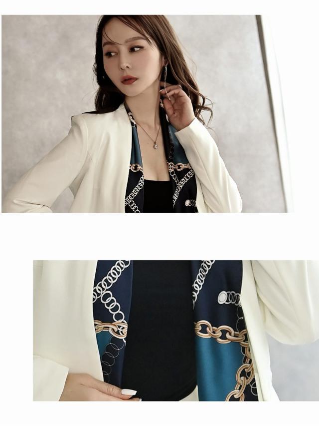 キャバスーツ Belsia.LUX 白 ペプラム 体型カバー 19号 5L キャバ