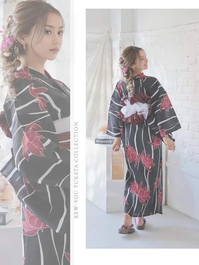 キャバ浴衣 Ryuyu  黒 花柄 大柄 レトロモダン ブラック 浴衣 セット レディース 浴衣レディース レディース浴衣 ゆか キャバ浴衣 Ryuyu 黒 花柄 大柄 レトロモダン ブラック 浴衣 セット