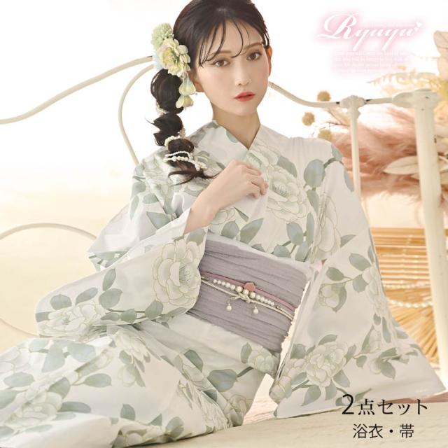浴衣 セット レディース 浴衣レディース レディース浴衣 ゆかた 帯 下駄 キャバ浴衣 キャバ 夏祭り 花火大会 Ryuyu 白