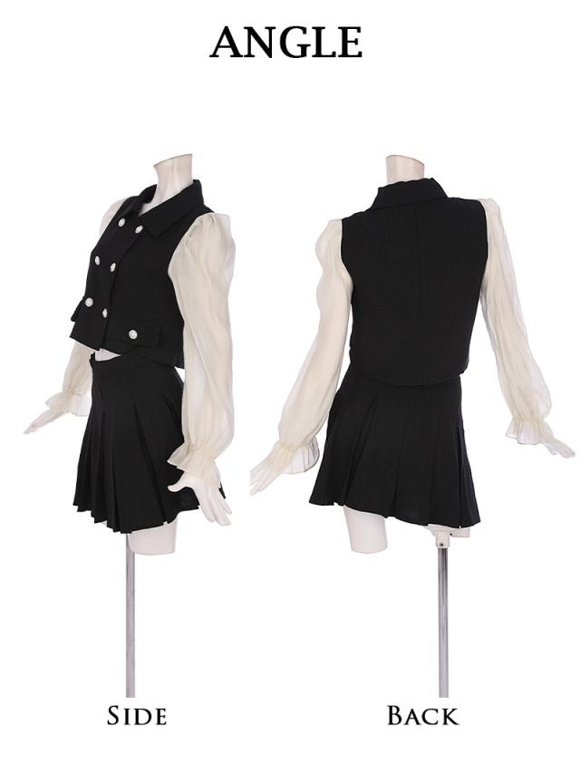 セットアップドレス Belsia ツイード シフォン 韓国セットアップ