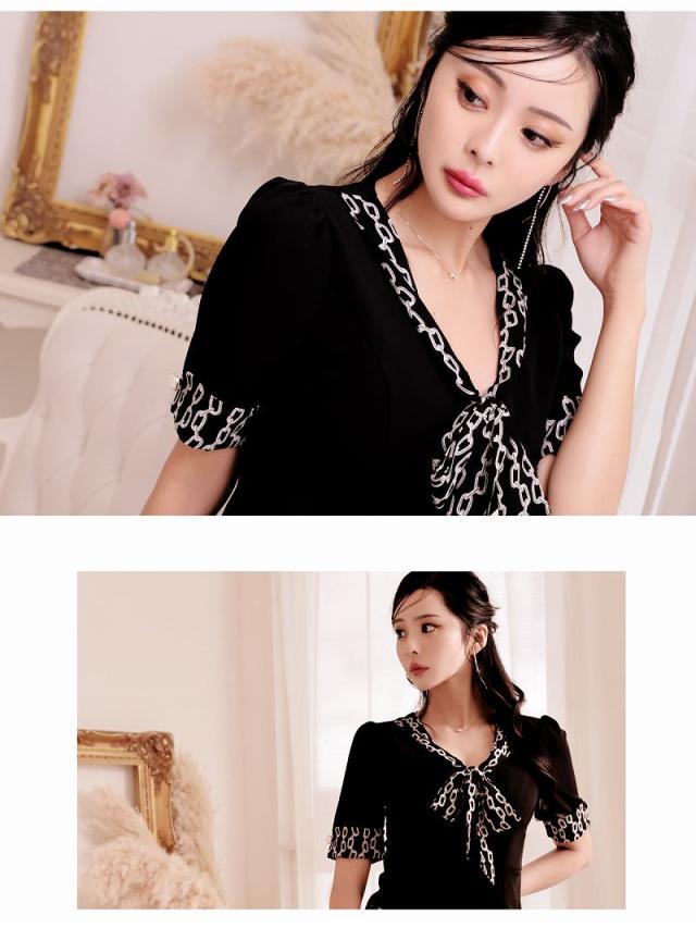 キャバワンピース DaysPiece 袖付き 体型カバー ミディ丈 ラウンジ