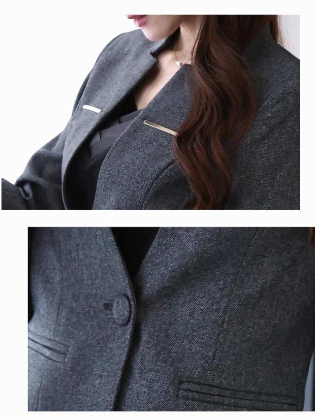 予約販売 キャバスーツ Belsia グレー 韓国風 タイト 大きいサイズ