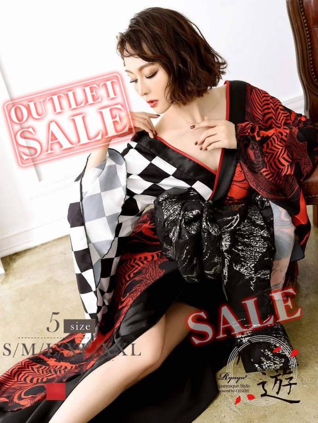 花魁 コスプレ 花魁コスプレ 衣装 着物ドレス 着物 和柄ドレス ハロウィン 和装 キャバ ドレス キャバドレス 流遊 花魁ドレ