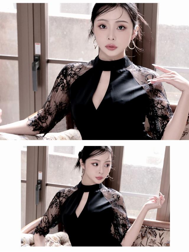 一部予約販売 ミニドレス DaysPiece アメスリ風 袖付き 体型カバー