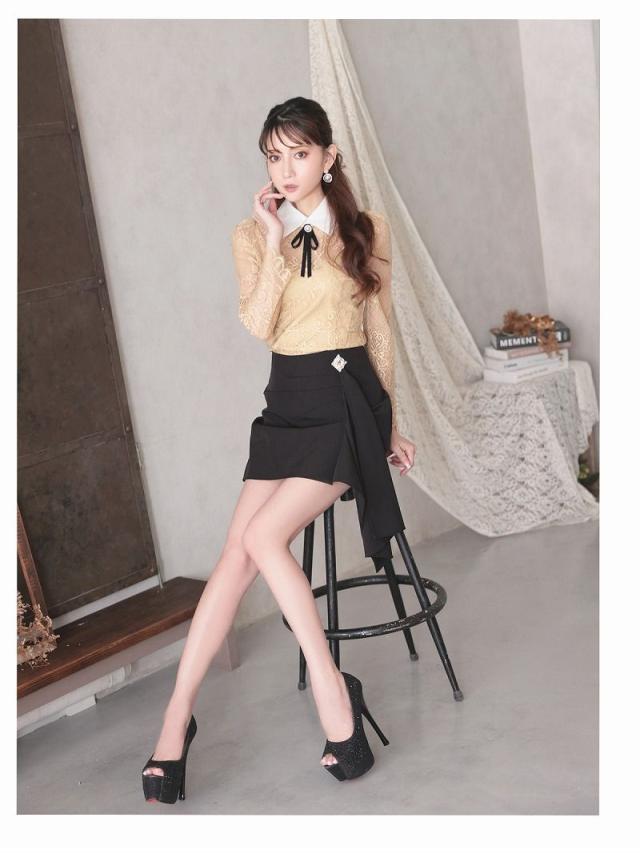 セットアップドレス Belsia セットアップ レース 韓国風 上品 ブラウジング キャバ ドレス キャバドレス セットアップ_5