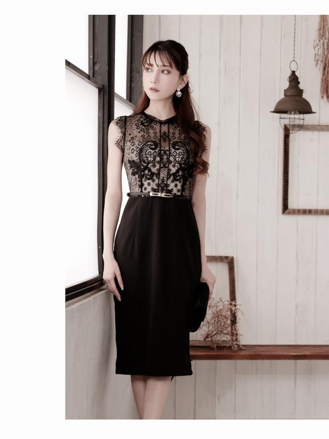 一部予約販売 ミニドレス Belsia 膝丈 レース フォーマル 結構式 パーティー キャバ ドレス キャバドレス ミニドレス_4