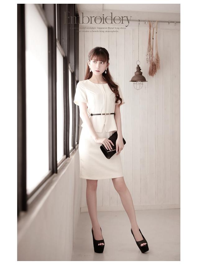 一部予約販売 キャバワンピース Belsia 3L 大きいサイズ 袖付き 半袖