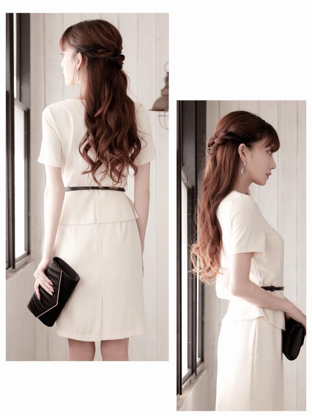 一部予約販売 キャバワンピース Belsia 3L 大きいサイズ 袖付き 半袖