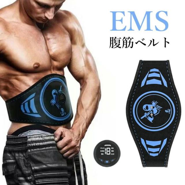 EMS 腹筋ベルト 消耗ジェルシート不要 ６種類モード 18段階強度 10枚電導パッド 腹筋パッド LED液晶表示 USB充電式 15分自動OFF 延長ベルト 腹筋マシン 筋トレ 筋肉刺激 腹筋器具 男女兼用の通販は 7,620円