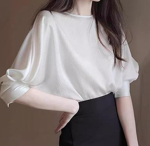 トップスtシャツ ブラウス XL レディース ブラウス 送料無料 Tシャツ ティーシャツ 大きいサイズ オーバーサイズ ゆったり 体型カバー S M L ドルマン