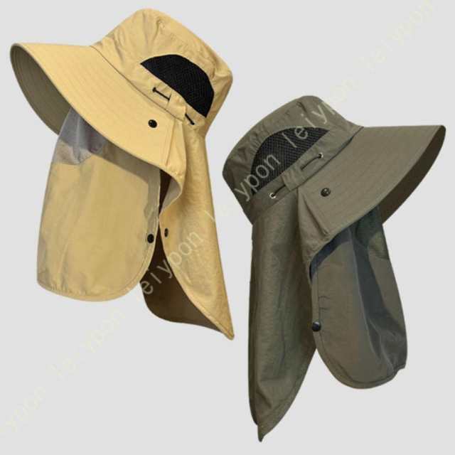 ガーデニング帽子 ハット レディース 農作業 おしゃれ 日除け帽子 遮光 遮熱 日焼け防止 UVカット つば広 フェイスカバー 首ガード 園芸 釣り アウトドアの通販は