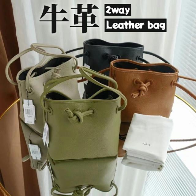 2way ドローストリング バッグ 巾着 巾着バッグ ハンドバッグ ショルダーバッグ 牛革 牛床革 斜めがけ 大人 ミニバッグ 軽い 軽量 きれいめ 小さめ カジュアル フォーマル レザー おしゃれ レディース 春 夏 韓国 メンズの通販は