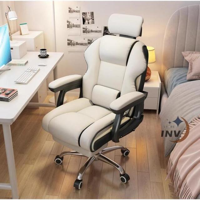 ゲーミングチェア 社長椅子 オフィスチェア 座椅子 白 安い デスクチェア 360度回転昇降機能 リクライニングチェア 肉厚座面 事務椅子 在宅ワーク 勉強 仕事の通販は