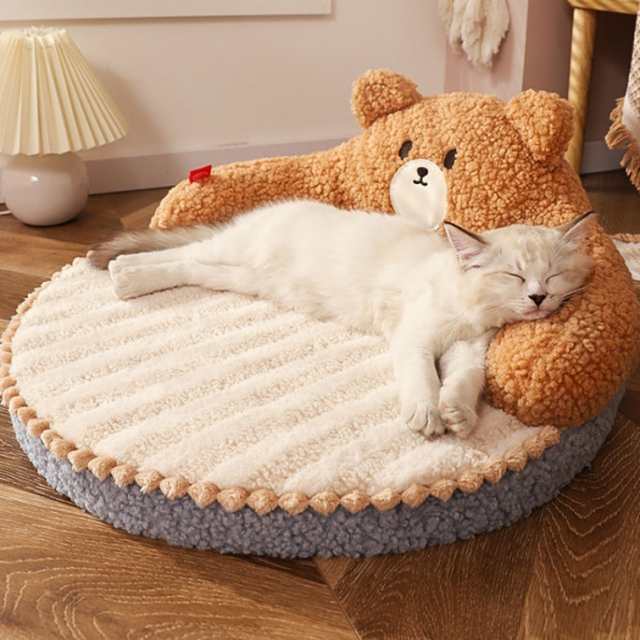 ペットベッド 耐噛み素材使用 柔らかい イヌ 猫ベッド 動物用品 洗濯可能 犬 猫 ケージ用 通年 ふわふわ 滑り止め 犬ベッド 猫ベッド ペの通販は 6,311円