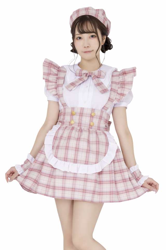 リリカルパレット コスプレ ハロウィン アイドルチェックメイド レディース ピンクの通販は 8,589円
