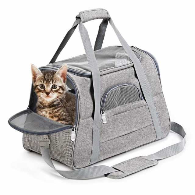ペットキャリー バッグ 折りたたみ 2way ショルダー 猫 犬 小型 中型 お出かけ メッシュ 軽量 手提げ 肩掛け キャリオンの通販は