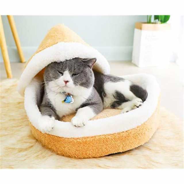 ペットベッド ペットハウス マット 猫 中小型 犬 室内用 ペット寝袋 ソファ・クッション ふわふわ 厚み ベッド 布団 折り畳み 保温 防寒 暖か 冬用 寒さ対策の通販は 5,454円
