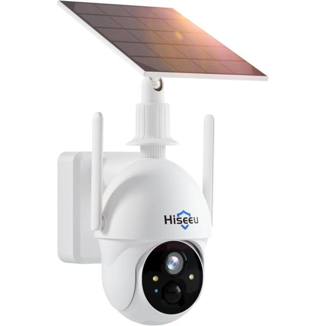 防犯カメラソーラー ワイヤレス防犯カメラ 配線不要 300万画素 双方向音声 屋外/屋内対応 USB充電/ソーラーパネル充電可能 IP65防水 アプリ警報 人感センサー 暗