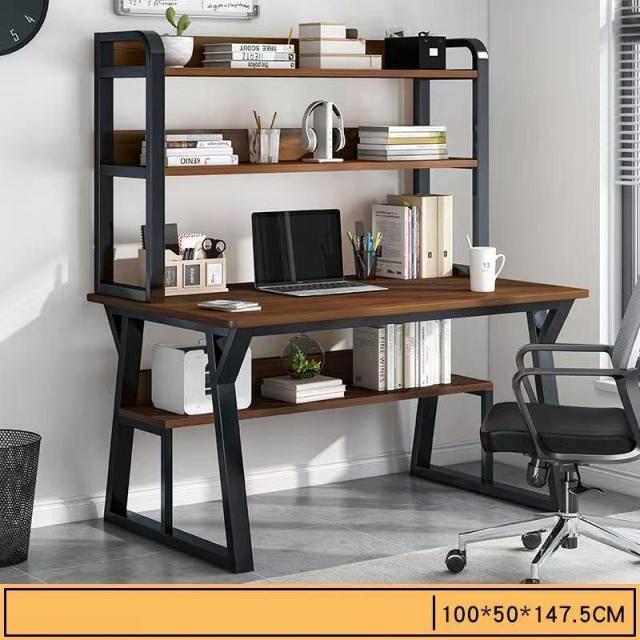 机 pcデスク パソコンデスク 白 4段 幅100x奥行50x高さ74cm 勉強机 学習机 ワークデスク ラック付きデスク 省スペース パソコン用 デスク 作業机の通販は