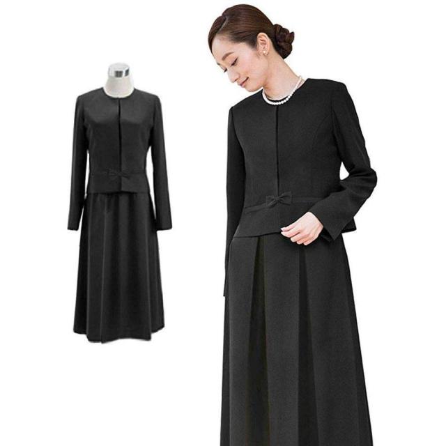ブラックフォーマル 喪服 レディース セット 礼服 レディース 喪服 ワンピース ブラック フォーマルウェア 冠婚葬祭 オールシーズン 2点セット fro-wtz060 13,275円