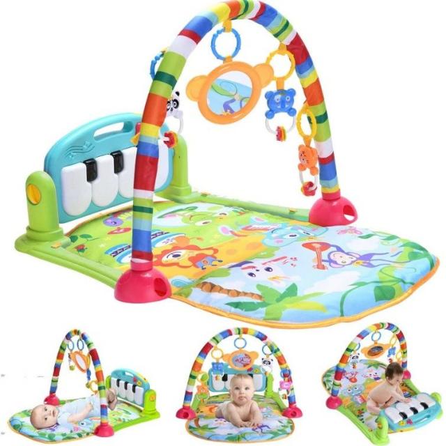 ベビージム ベビープレイマット 赤ちゃん ピアノプレイジム ジム ベビーおもちゃ 音楽&ライトプレイマット 感覚刺激 早期教育 新生児 出産祝いプレゼント 0ヶ月 3ヶ月 6ヶ月 9ヶ月 12ヶ月
